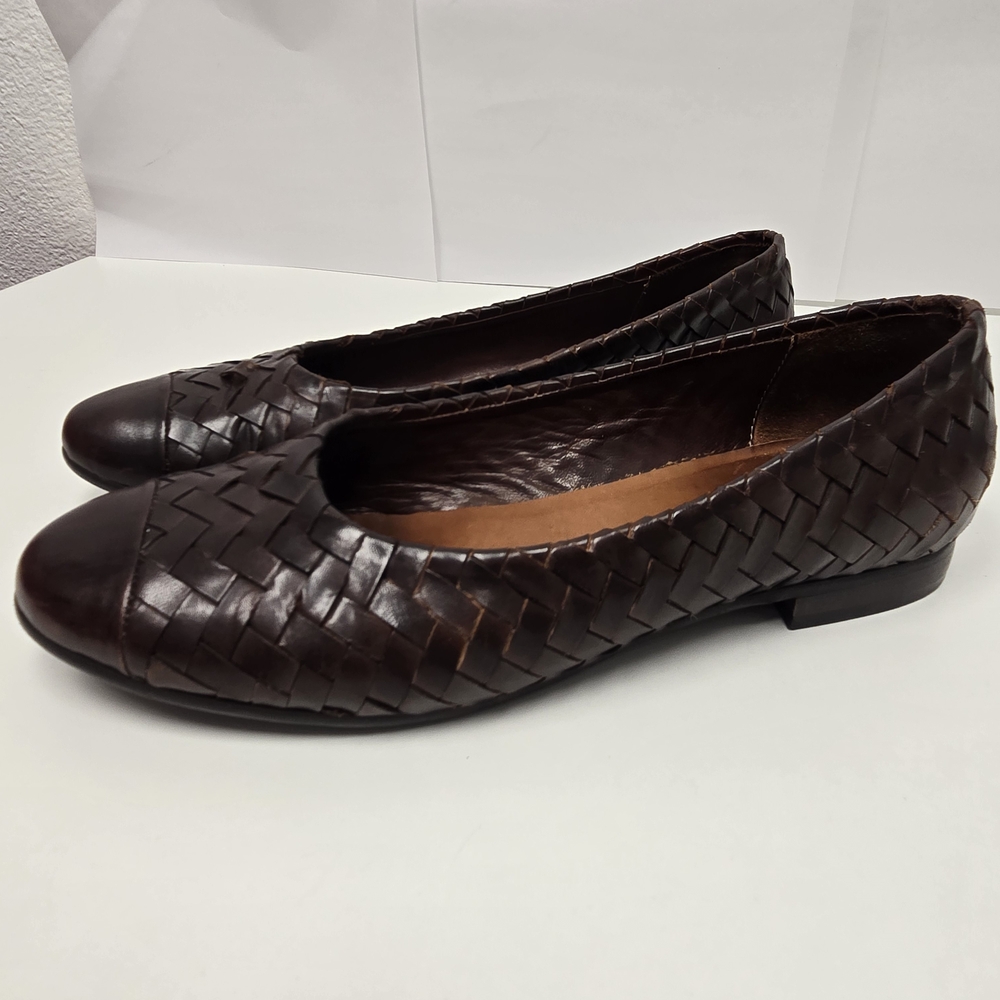 Sesto Meucci Dark Brown Woven Loafers